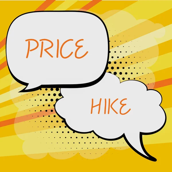 Texto Que Mostra Inspiração Price Hike Conceptual Photo Sum Values — Fotografia de Stock