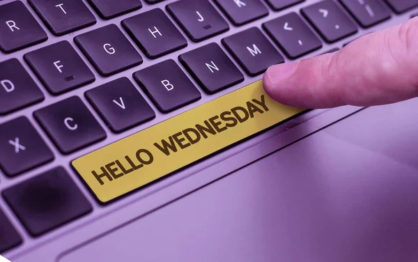 Hello Wednesday Business Overview Hump Day Working Week 달력의 중간에 — 스톡 사진