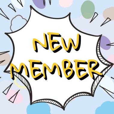 El yazısı Yeni Üye, Kavramsal Fotoğraf Toplama Çalışanı Yeni Çocuk Doğumu şirketine veya ekibine