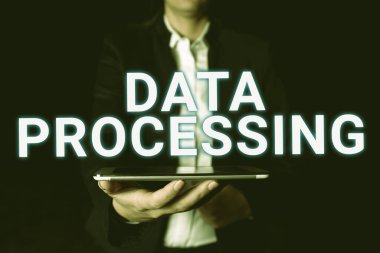 Veri İşleme, İnternet Konsepti koleksiyonu ve verilerin oluşturulacak ögelerin değiştirilmesini gösteren metin işareti