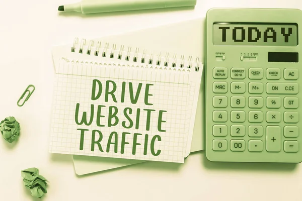 Légende Conceptuelle Drive Website Traffic Business Showcase Augmenter Nombre Visiteurs — Photo