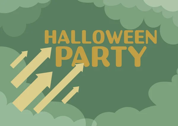 Handschrift Zeichen Halloween Party Geschäftsidee Vorabend Des Westlichen Christlichen Festes — Stockfoto