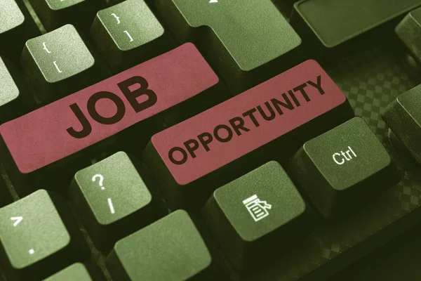 Konzeptionelle Bildunterschrift Job Opportunity Internet Konzept Eine Beschäftigungschance Oder Die — Stockfoto