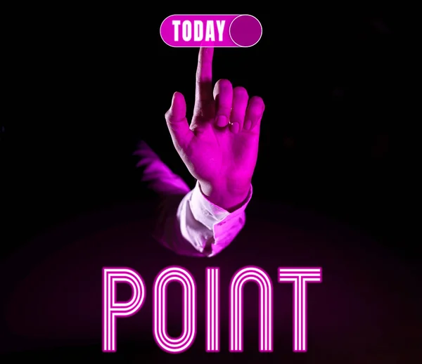 Koncepcyjny Wyświetlacz Point Concept Oznaczający Kropkę Lub Inny Znak Interpunkcyjny — Zdjęcie stockowe