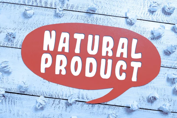 Tekst Pisma Natural Product Word Wpisany Związek Chemiczny Lub Substancję — Zdjęcie stockowe