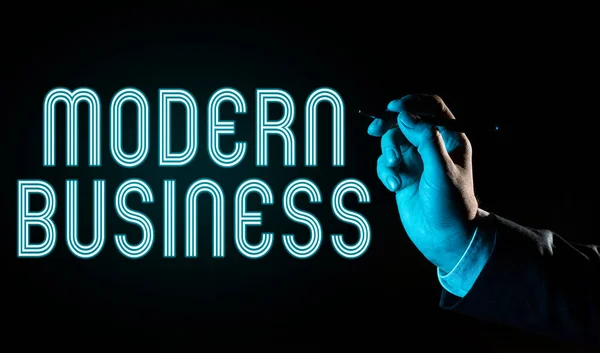 Inspiration Showing Sign Modern Business Conceptual Photo Economic System Goods — Stock Photo, Image