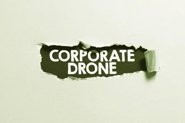 stock image Handwriting text Corporate Drone, Business idea unmanned aerial vehicles used to monitor business vicinity