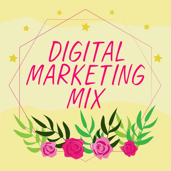 Kézírás Jel Digitális Marketing Mix Koncepciós Fotó Cselekvési Halmaz Hogy — Stock Fotó