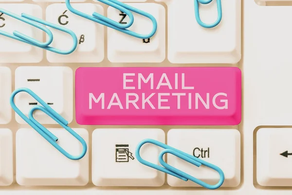 Assinar Exibindo Mail Marketing Ato Vitrine Negócios Enviar Uma Mensagem — Fotografia de Stock