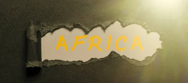 Conceptuele Weergave Afrika Woord Voor Wereld Tweede Grootste Tweede Meest — Stockfoto