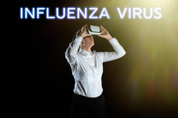 Inspiráció Influenza Vírus Jeleit Mutatja Üzleti Ötlet Egy Influenzavírus Által — Stock Fotó