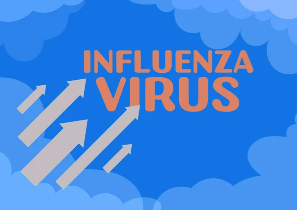 Texto Que Muestra Inspiración Virus Influenza Palabra Escrita Una Enfermedad —  Fotos de Stock