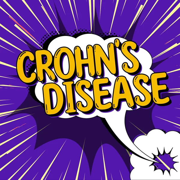 Inspiração Mostrando Sinal Crohn Doença Conceito Que Significa Doença Inflamatória — Fotografia de Stock