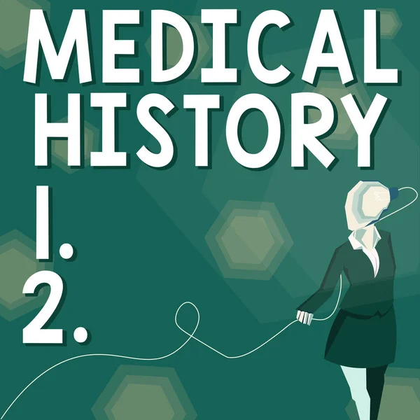 Konzeptionelle Darstellung Medizingeschichte Konzeptionelles Foto Eine Aufzeichnung Von Informationen Über — Stockfoto