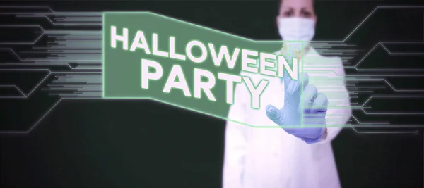 Exposição Conceitual Halloween Party Internet Concept Véspera Festa Cristã Ocidental — Fotografia de Stock