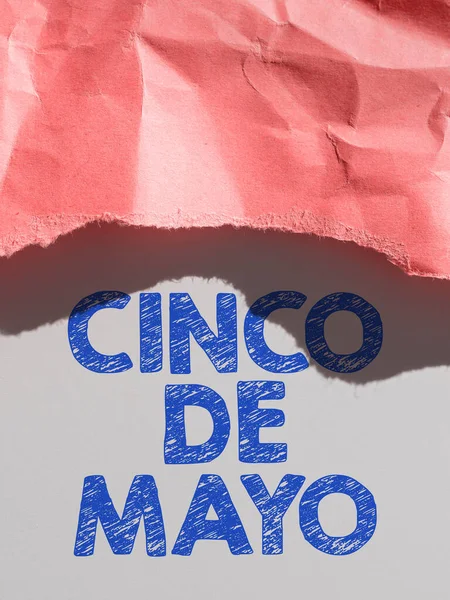 Skriva Textvisning Cinco Mayo Affärsöversikt Mexikansk Amerikanskt Firande Den Maj — Stockfoto