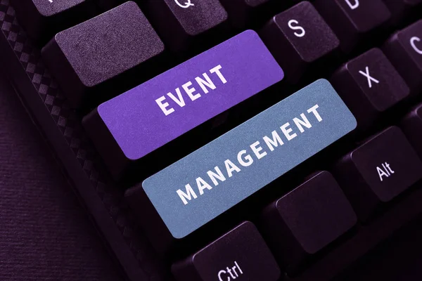 Conceptual Caption Event Management Business Showcase Special Occasion Schedule Organization — Stock fotografie