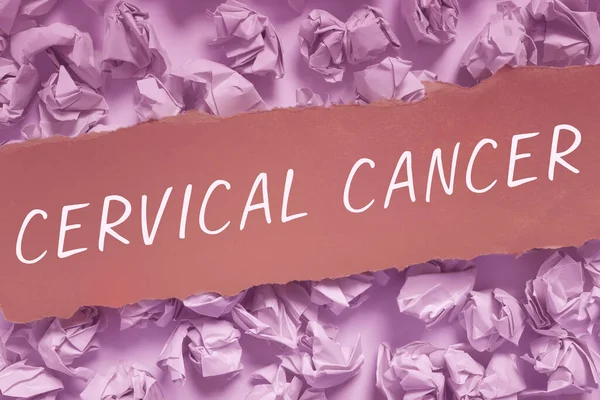 Konzeptionelle Darstellung Gebärmutterhalskrebs Geschäftskonzept Art Von Krebs Der Den Zellen — Stockfoto