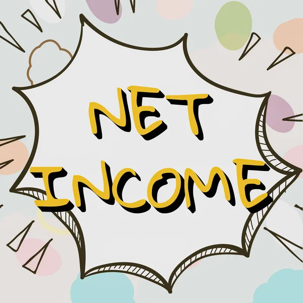 Conceptueel Bijschrift Netto Inkomen Woord Voor Het Bruto Inkomen Dat — Stockfoto