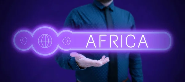 Konceptuální Zobrazení Afrika Koncepce Znamenající Světy Druhý Největší Druhý Nejlidnatější — Stock fotografie