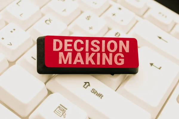 Handschrift Besluitvorming Conceptuele Foto Proces Van Het Maken Van Beslissingen — Stockfoto