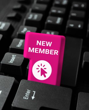 Kavramsal başlık Yeni Üye, İnternet Kavramı Yeni Çocuk Doğumu Şirketi veya ekibine eleman toplama