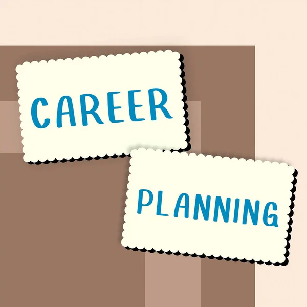 Text Sign Showing Career Planning Concept Meaning Individual Lifelong Process — Stock Photo, Image