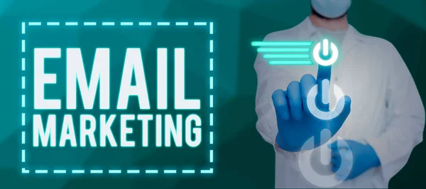 Tekst Pokazujący Inspirację Email Marketing Business Approach Act Sending Commercial — Zdjęcie stockowe