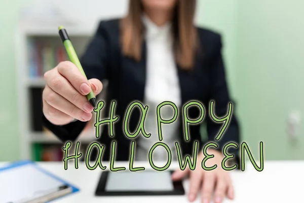Happy Halloween Business Approach Evening Christian Holy Days All Hallows — 스톡 사진