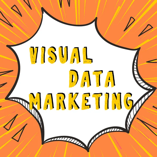 Εγγραφή Εμφάνισης Κειμένου Visual Data Marketing Επιχειρηματική Επισκόπηση Χρησιμοποιήστε Εικόνες — Φωτογραφία Αρχείου