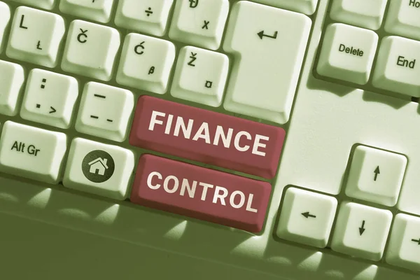 Pénzügyi Ellenőrzés Pénzügyek Kezelésére Alkalmazott Üzleti Koncepciós Eljárások Aláírása — Stock Fotó