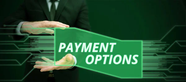 Подписывайтесь Payment Options Word Watch Клиент Оплатить Товары Услуги — стоковое фото