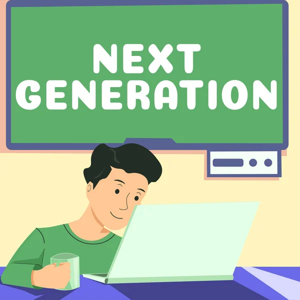 Text Rukopisu Next Generation Business Idea Product Has Been Developed — Stock fotografie