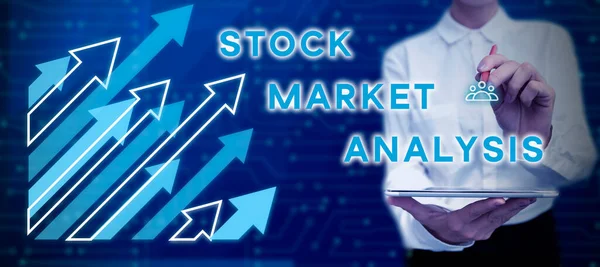 Conceptuele Bijschrift Stock Market Analysis Bedrijfsoverzicht Maakt Het Beleggers Mogelijk — Stockfoto