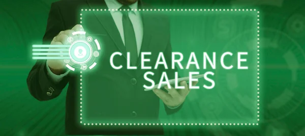 Text Som Visar Inspiration Clearance Sales Översiktsprodukter Till Reducerade Priser — Stockfoto