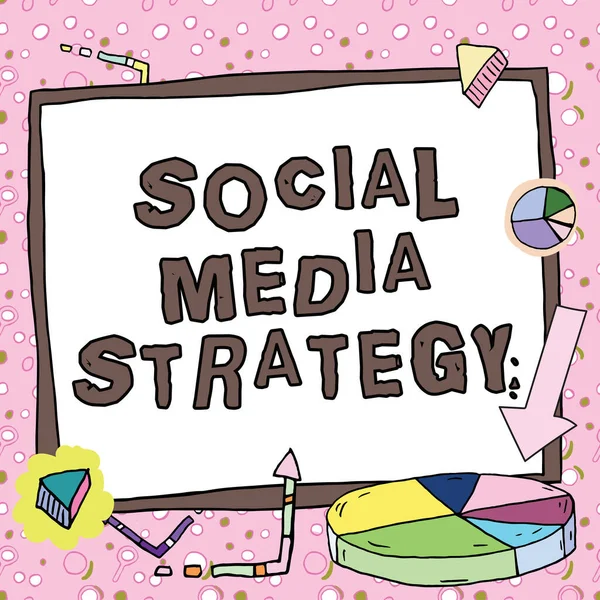 미디어 Social Media Strategy 인터넷 Internet Concept Plan — 스톡 사진