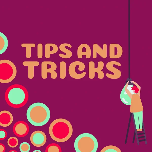 Konzeptionelle Bildunterschrift Tipps Und Tricks Geschäftskonzept Vorschläge Die Dinge Einfacher — Stockfoto