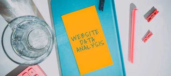 Writing Displaying Text Website Data Analysis Business Idea Analysis Report — Stock Photo, Image