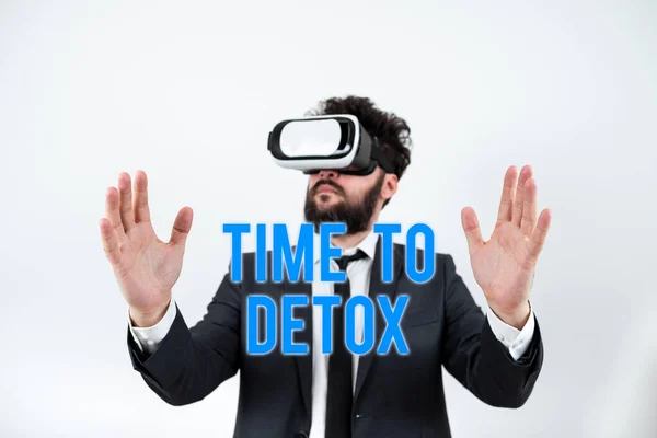 Didascalia Testo Che Presenta Time Detox Business Idea Moment Diet — Foto Stock