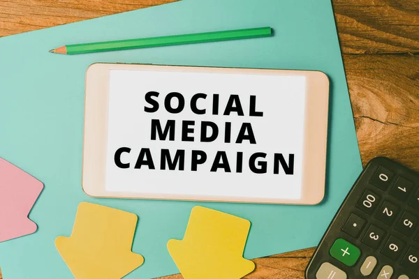 Testo Ispiratore Campagna Social Media Concetto Internet Utilizzo Dei Social — Foto Stock