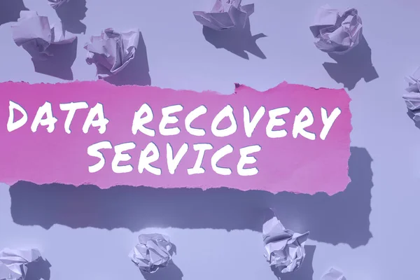 Legenda Conceitual Data Recovery Service Business Approach Processo Recuperação Dados — Fotografia de Stock