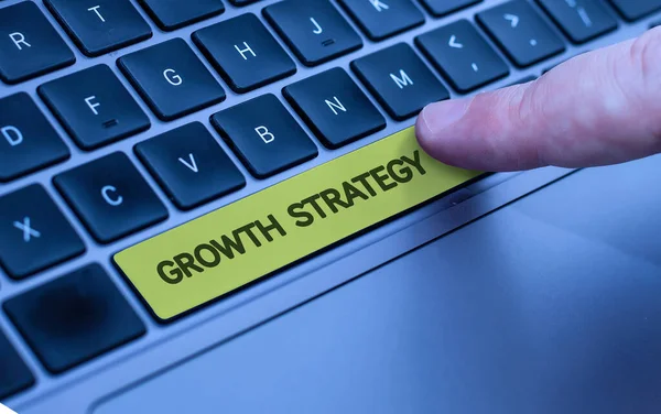 Handschrift Text Wachstumsstrategie Geschäftsidee Die Methode Mit Der Ein Unternehmen — Stockfoto