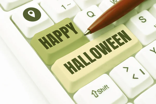 Happy Halloween Internet Concept Evening Christian Holy Days All Hallows — 스톡 사진
