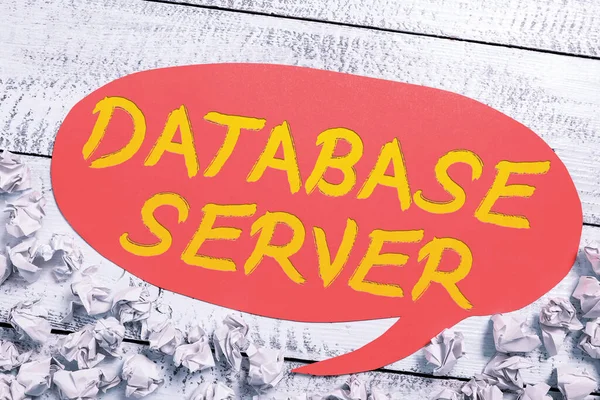 Didascalia Concettuale Database Server Word Uses Database Application Provides Database — Foto Stock