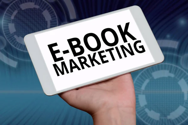 Sign Displaying Book Marketing Internet Concept Digital File Can Used — Stock Photo, Image