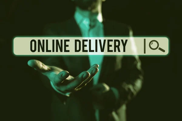 Online Delivery Conceptual Photo Act How Deliver Net — 스톡 사진