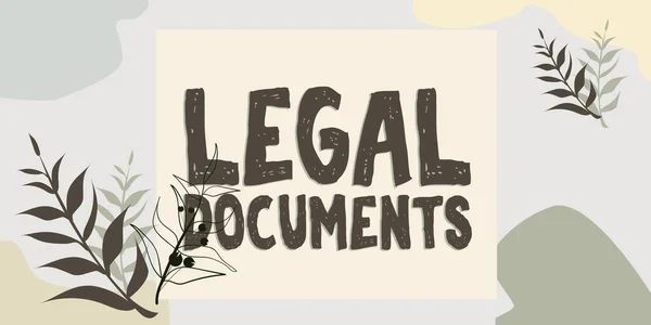 Text caption presenting Legal Documents, Internet Concept a document concerning a legal matter Drawn up by a lawyer