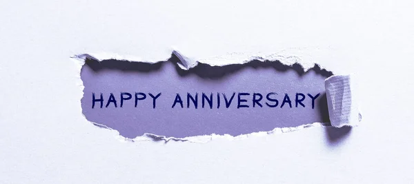 Handwriting Text Happy Anniversary Business Showcase Annual Special Milestone Commemoration — Stock Photo, Image