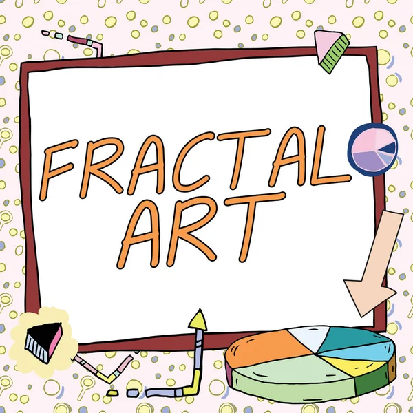 Tekst Pokazujący Inspirację Fractal Art Concept Oznaczający Miejsce Lub Sekcję — Zdjęcie stockowe