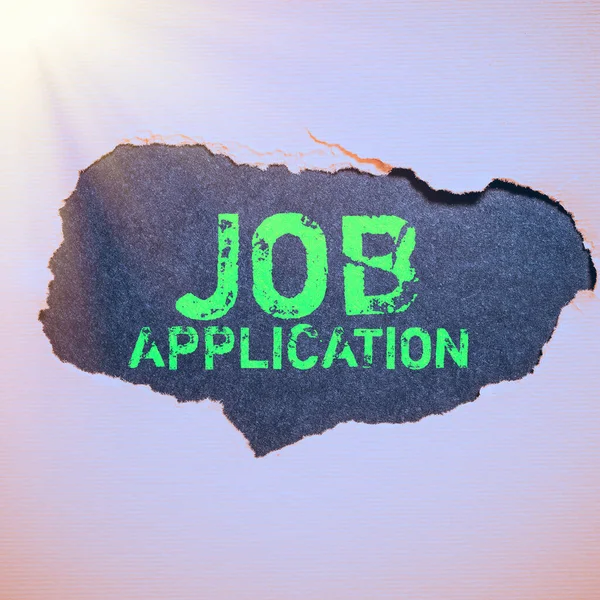 Kézírás Szöveg Job Application Concept Jelentése Papír Amely Jelzi Érdeklődést — Stock Fotó